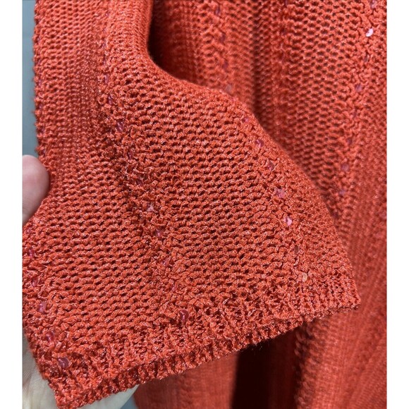 Emme Scoop Neck Sweater Womens Size Large (2) Speckled Holiday Fancy Sequins Rib - Picture 4 of 15